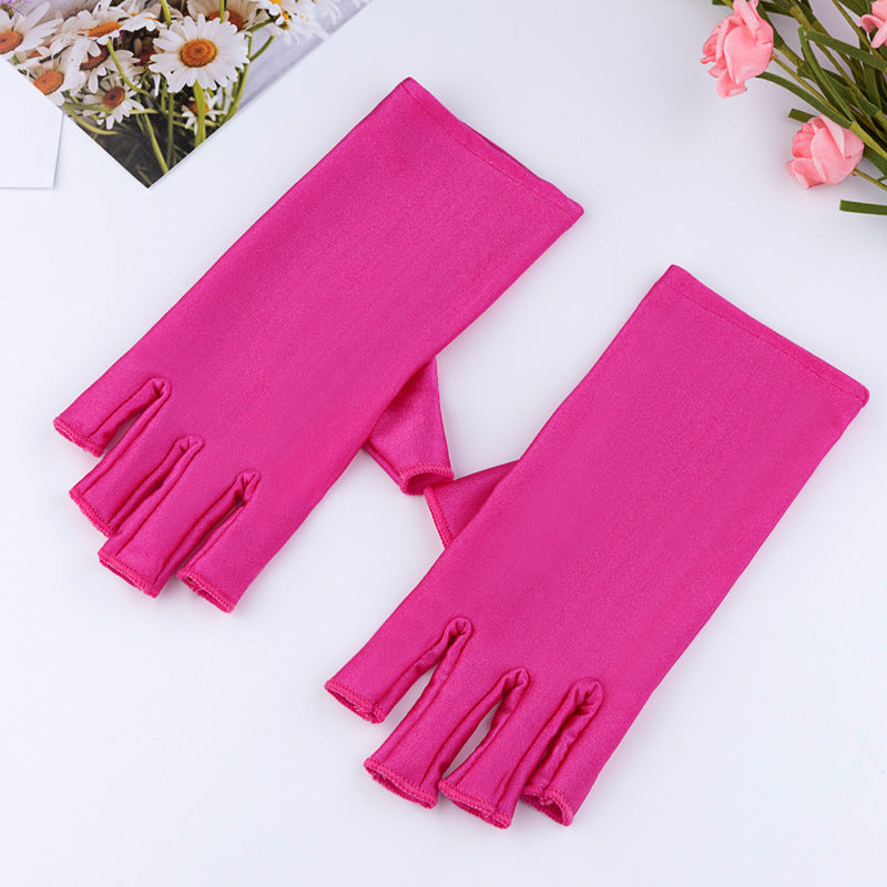 Manicure UV Protection Gloves - Half-Finger Design | Professional Nail Care Pair