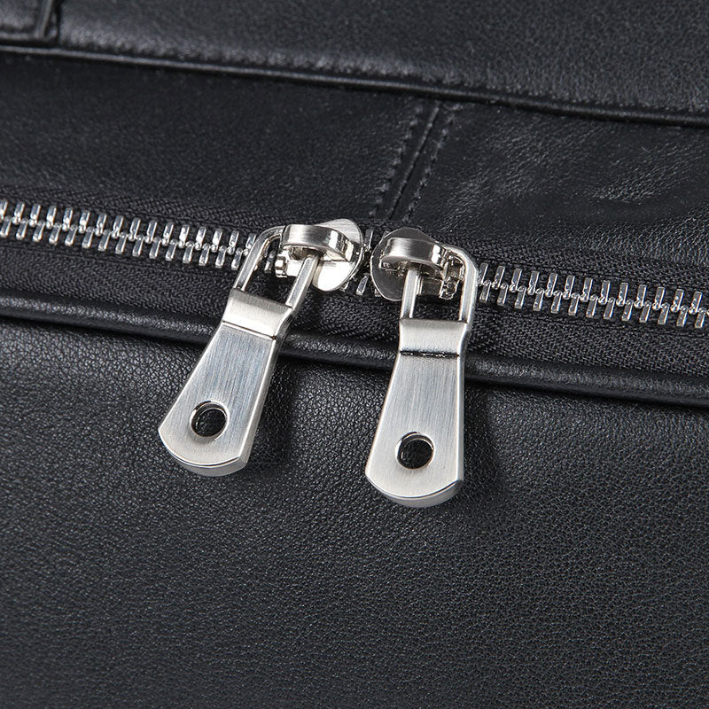 Nouvelle mallette d'affaires en cuir première couche de peau de vache sac pour hommes en cuir Nappa 17 pouces pochette d'ordinateur