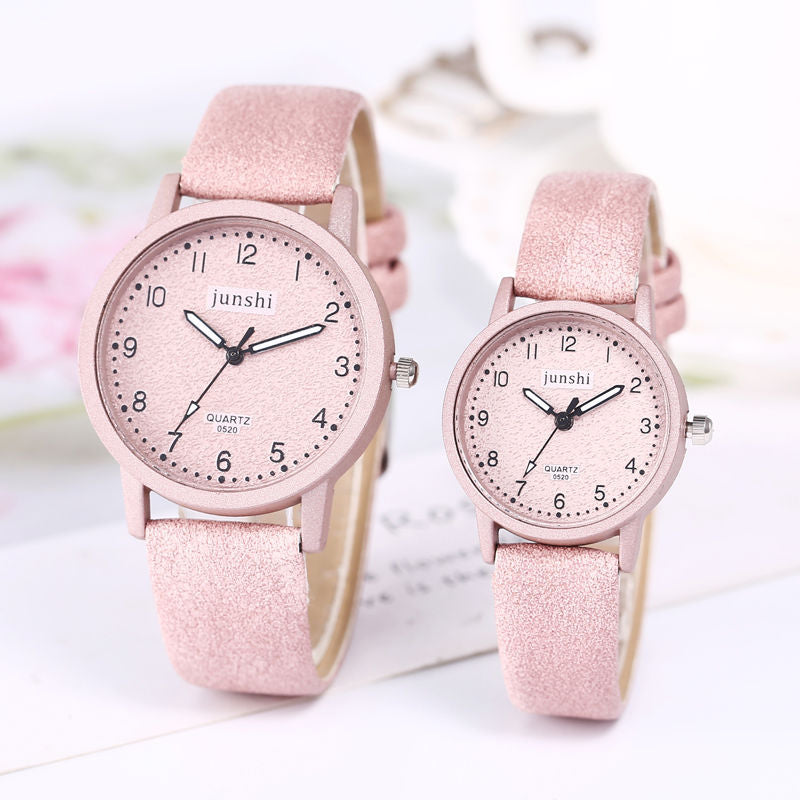 Casual Fashion Couple Quartz Watches - 36mm Dial - 10mm Thick - PU Strap - Pin Buckle - Domestic Movement 68