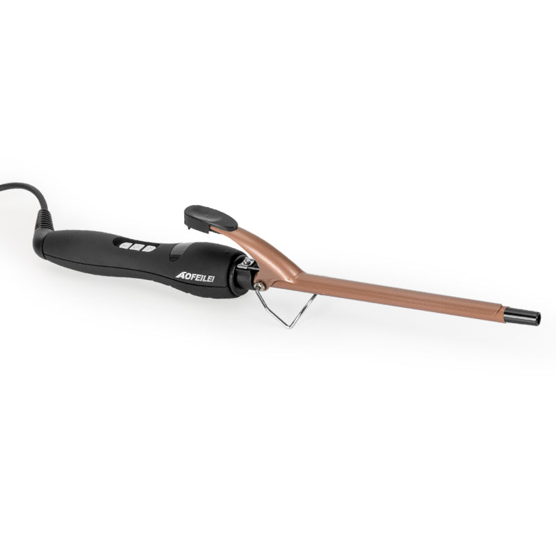 Wet & Dry Anti-Skid Hair Curling Stick - 9mm - Eco-Friendly Alloy - 15 Temperature Steps - 1-2 Min Styling