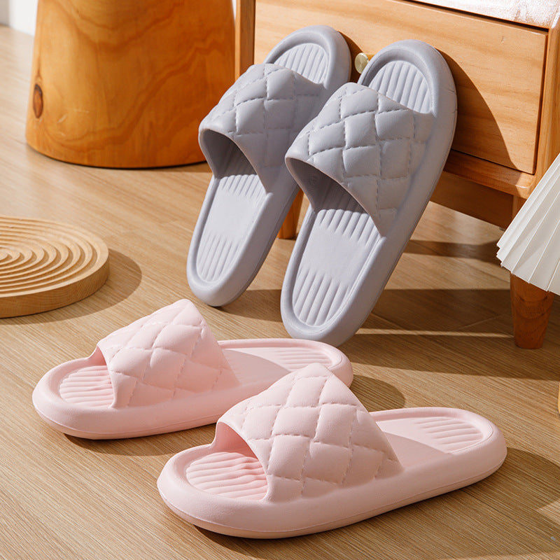 Unisex Rhombus EVA Summer Slippers - Non-Slip Lightweight