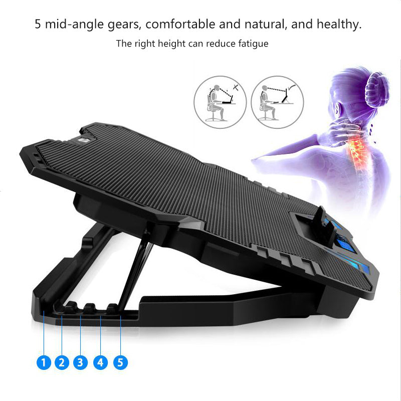 Laptop Radiator 6 Fans LCD Screen Display Touch Operation