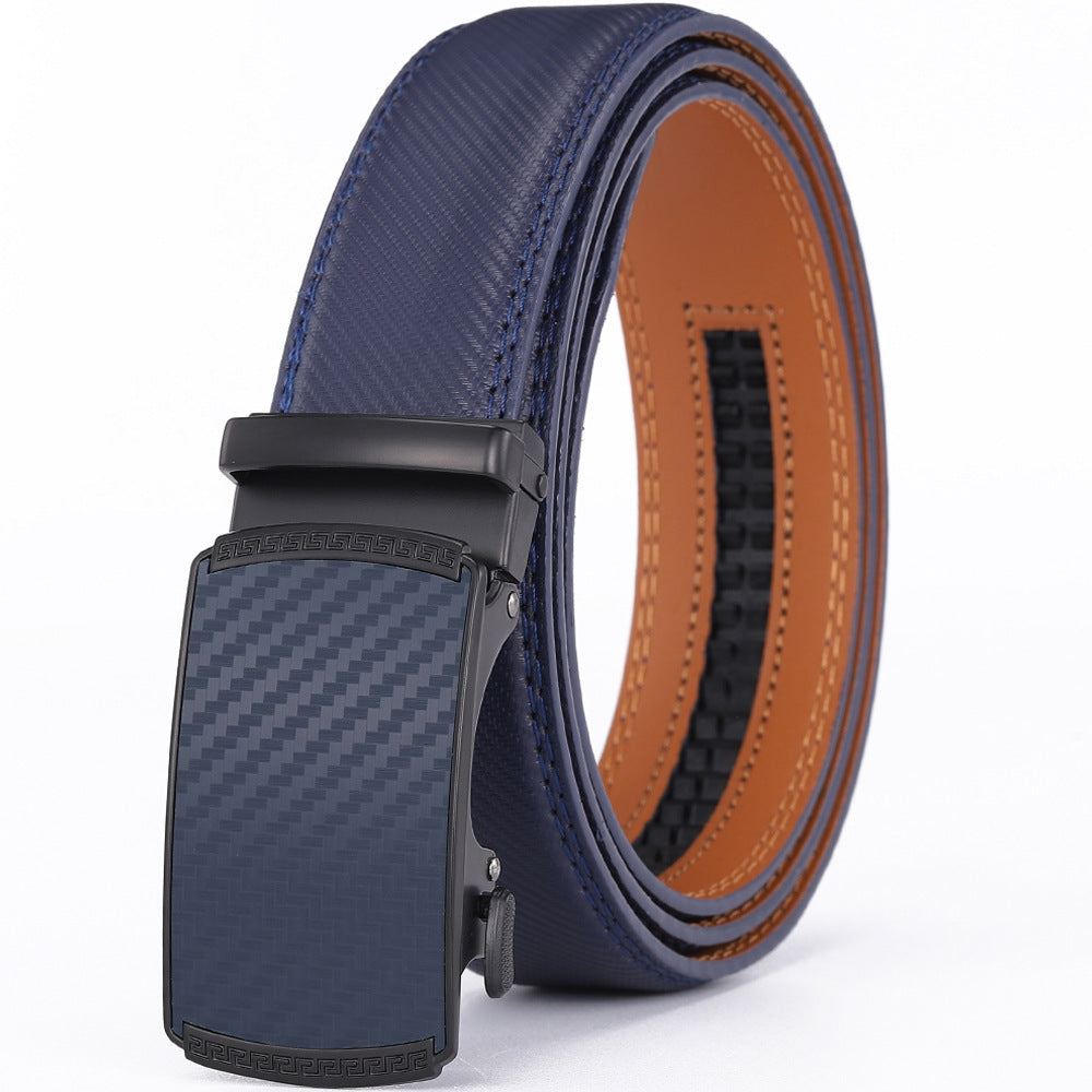 Men's Fashion Leather Belt Automatic Buckle - Effortless Style
