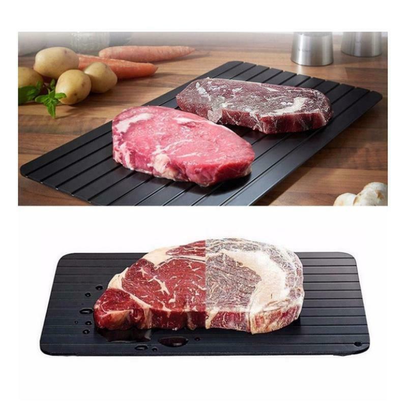 Snabb avfrostning bricka snabbt Tina fryst mat kött Frukt Snabb avfrostning platta skiva Tina bricka master kök gad Geget