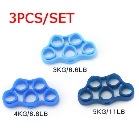 Professional Silicone Finger Trainer - Hand Gripper Resistance Bands (3 Colors, Ergonomic Design)