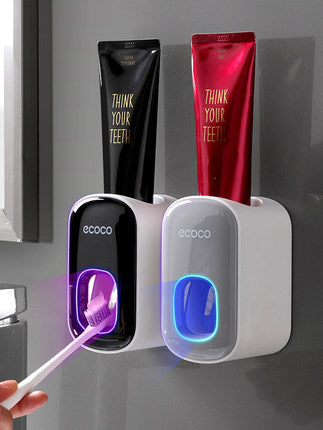 Porte-dentifrice automatique mural, ensemble d'accessoires de salle de bains, distributeur