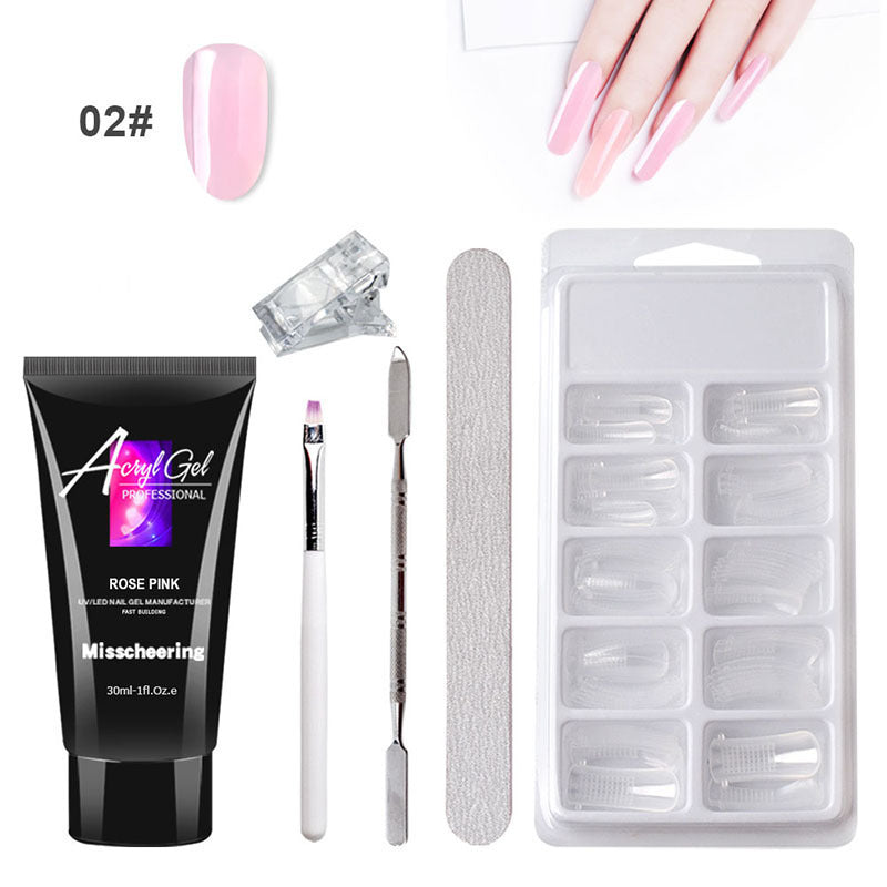 Painless Crystal Extension Gel Set - Quick Model Without Paper Holder | Professional Nail Art