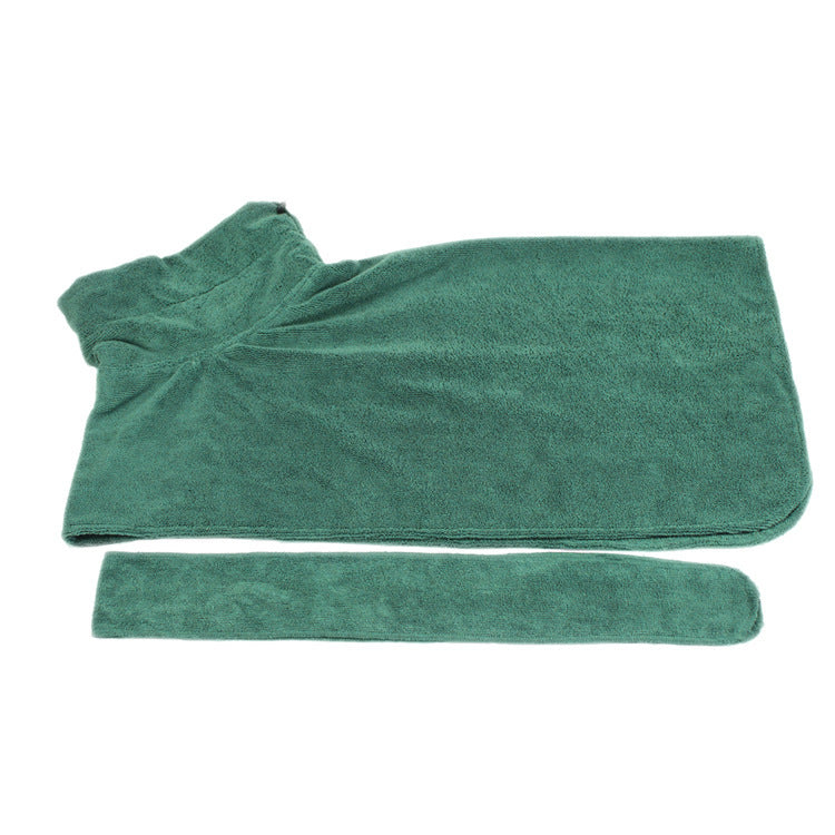 Absorbent Pet Bathrobe - Microfiber Dog Drying Coat with Adjustable Straps