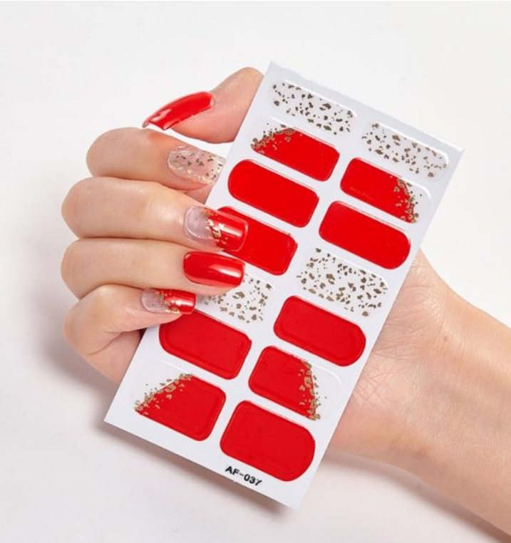 Full Coverage Nail Stickers - 40+ Designs - 24 Month Shelf Life - Nail Polish Glue Included - XAF01-XAF40 Collection