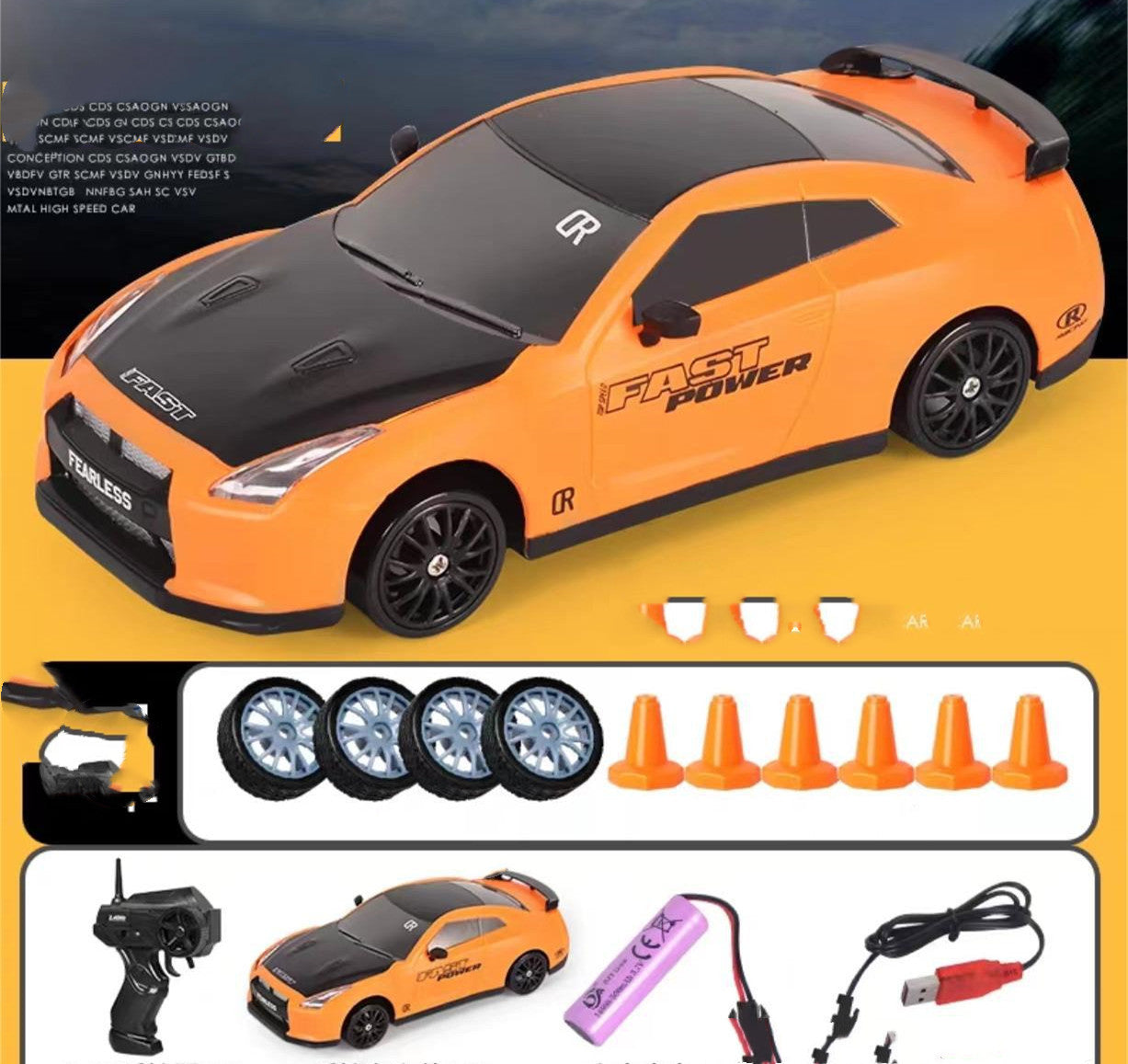 2.4G Drift Rc Bil 4WD RC Drift Billeksak Fjärrkontroll GTR Modell AE86 Fordon Bil RC Racing Billeksak För Barn Julklappar