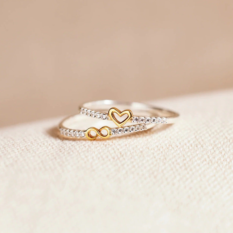 Bague incrustée de zircon de style européen et américain