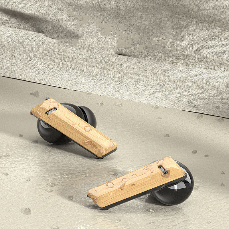 Träådring Trådlösa Sporthörlurar In-ear Brusreducerande Bluetooth-hörlurar med låg latens