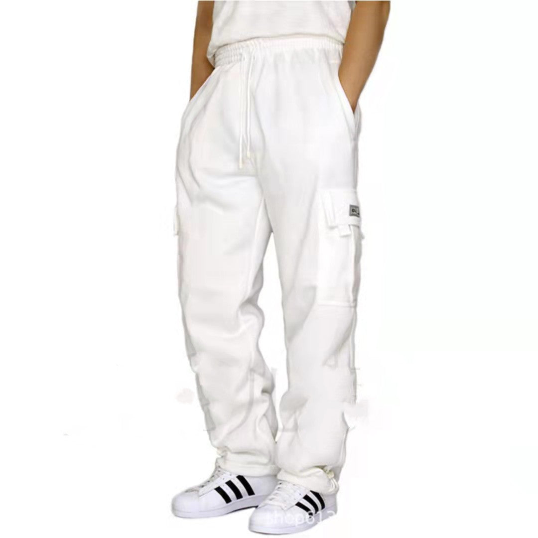 Herr Byxor Träningsbyxor Stretch Elastisk midja Jogger Sportbyxor Dragsko Byxor Mode Herrkläder