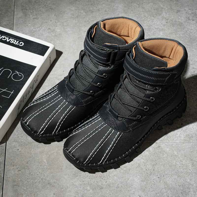 Unisex Winter Fleece Snow Boots - Waterproof Anti-Slip Work Boots