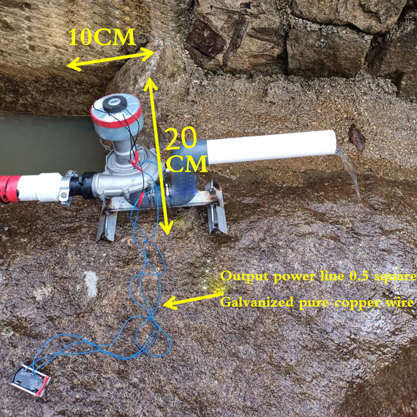 Micro Hydroelectric Generator 500 Watt 50hz 220 Volt Högeffekt Med Övervakning TV-belysning Dator Utomhus