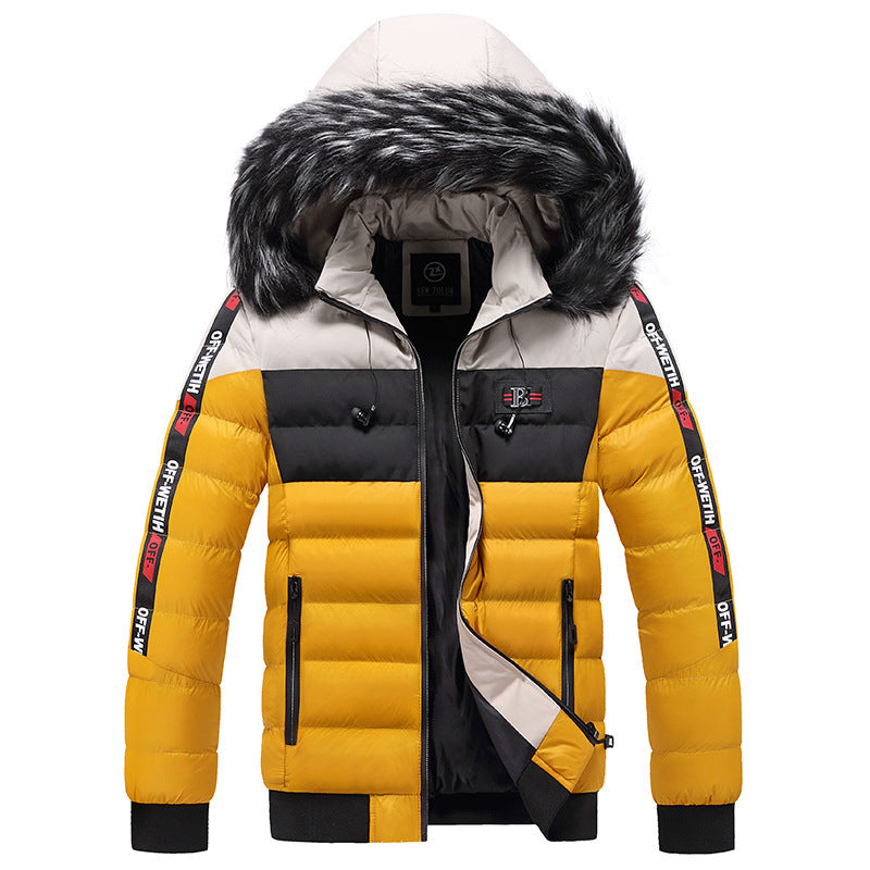 Veste à capuche pour jeunes hommes, épais, hiver