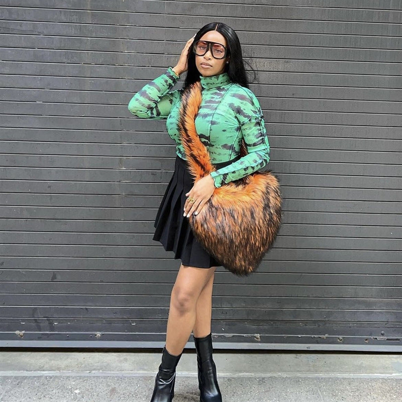 Sacs à bandoulière en polaire d'hiver pour femmes, sac à bandoulière en forme de cœur en peluche, sac d'amour de grande capacité