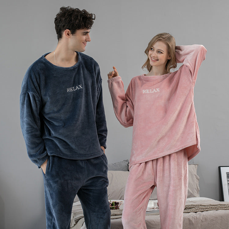 Ensembles de pyjamas en flanelle vêtements de maison d'hiver pour femmes hommes vêtements de nuit Couple