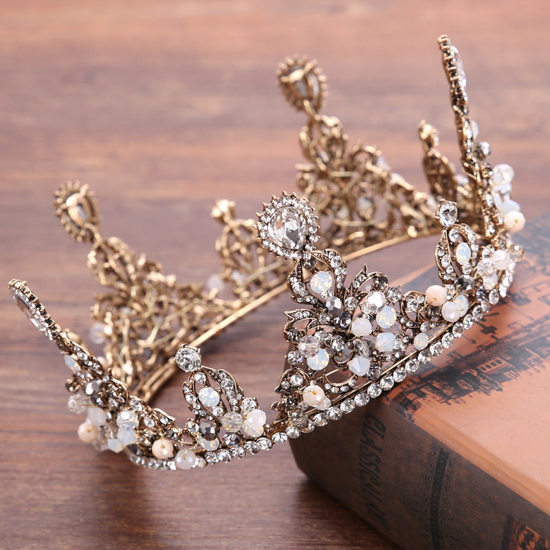 Accessoires de mariage en alliage de strass, bandeau rétro, bijoux de mariage, couronne