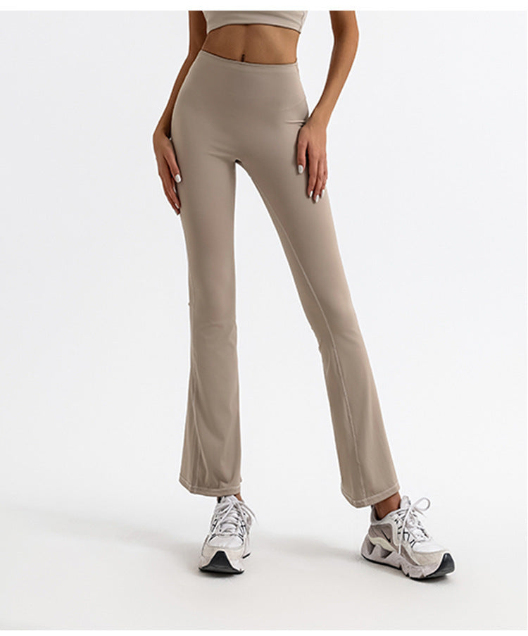Hollow Sports And Fitness Running Training Bell-bottom Pants - Ventilated Performance