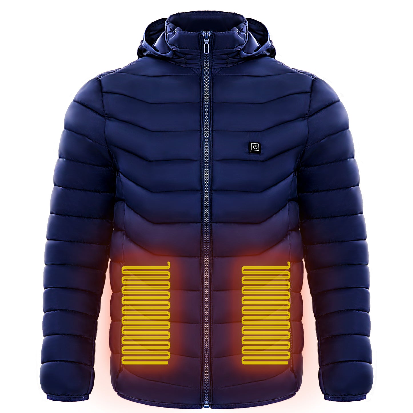 Veste bouffante chauffante pour hommes, manteau chauffant électrique, capuche isolée, coupe-vent, 9 Zones de chaleur