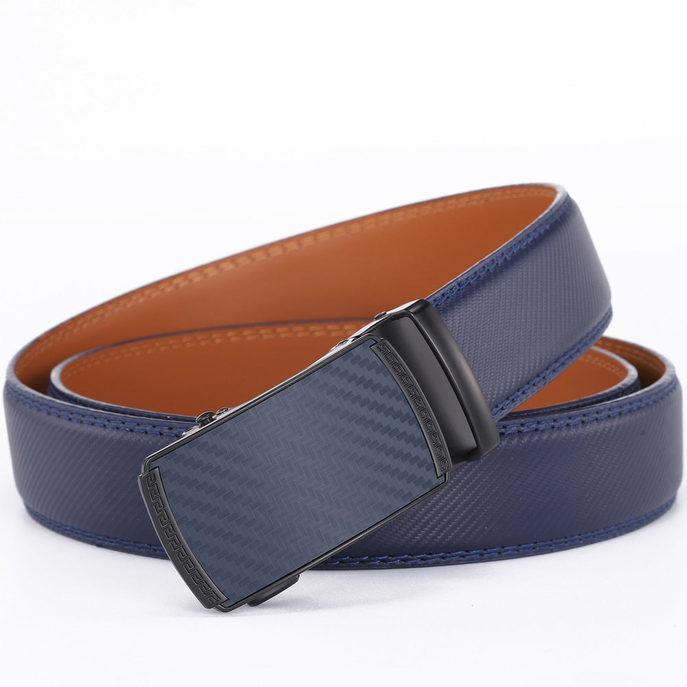 Men's Fashion Leather Belt Automatic Buckle - Effortless Style