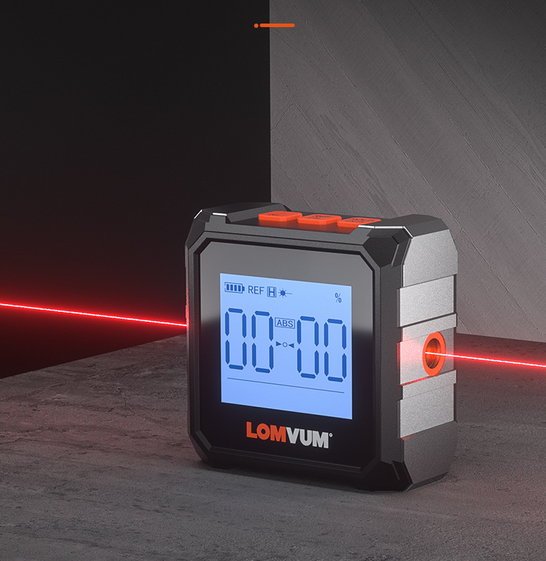 Longyun Laser Infraröd Träbearbetning Stål Mätband Verktygslåda Linjal Meter Numerique