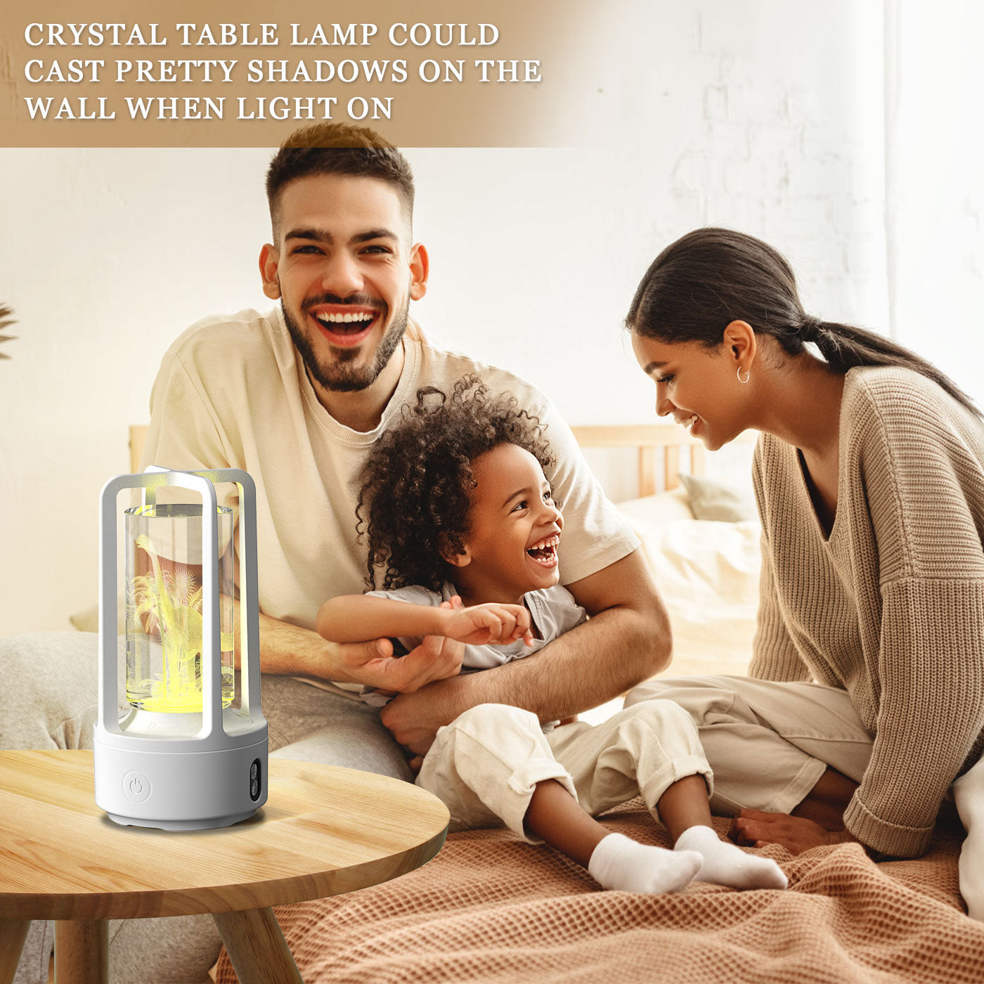 Creative 2 i 1 ljud akryl kristall lampa och Bluetooth-högtalare Alla hjärtans dag gåva Touch nattlampa