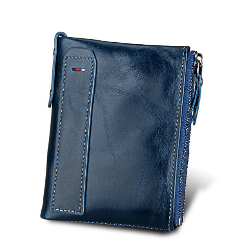 Portefeuille homme Portefeuille court homme Brosse antivol portefeuille cuir homme