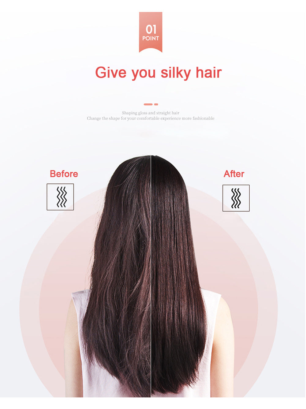 Hair Straightener - Professional Straight Hair Comb KD380