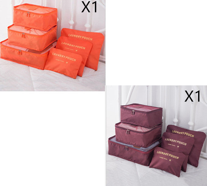 6 ST Reseförvaringsväska Set för Clothes Tidy Organizer