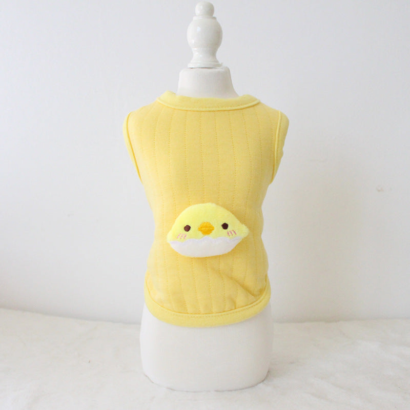 Vêtements pour chiens de lait à tête d'animal à carreaux à la mode