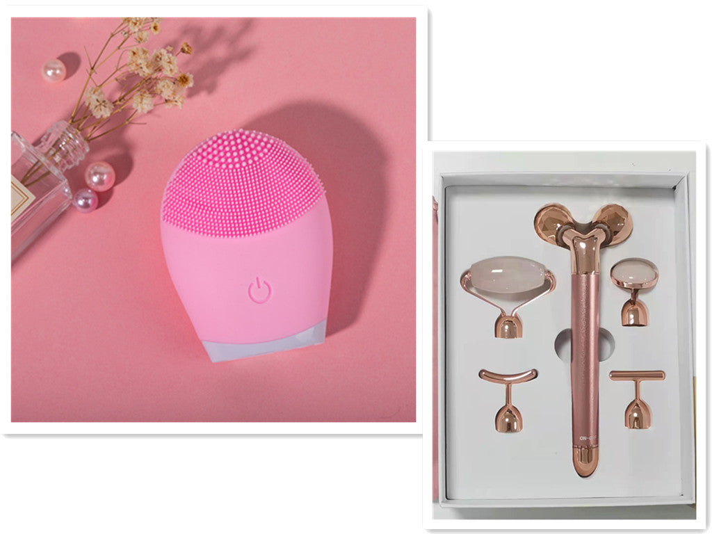 Nettoyant facial électrique à ultrasons en silicone