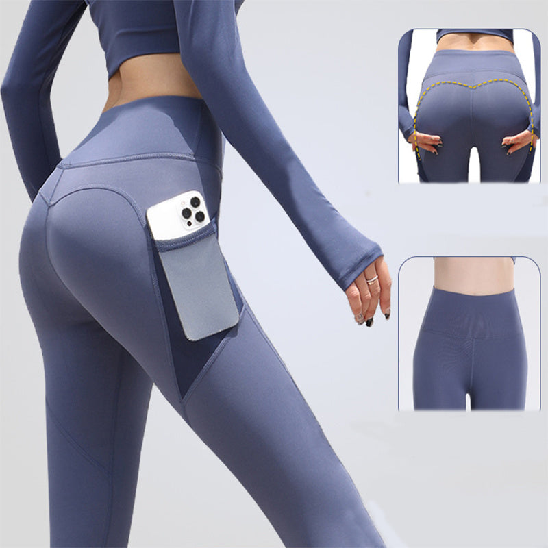 Gym Sport Seamless Leggings With Pockets Push Up High Waist Pants Women Fitness Running Yoga Pants Gym Sport Seamless Leggings - Pocket Performance