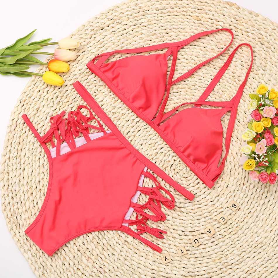 Professional Multi-String Bikini - Nylon (80% Content, S-XL, Quick-Drying Sexy Backless, European American, Chest Pad Support)