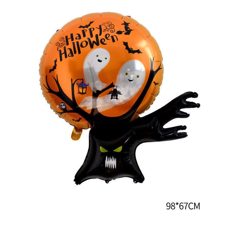 Halloween Ballons Scène De Fête Citrouille