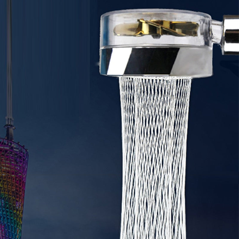 Pommeau de douche à hélice avec bouton d'arrêt et filtre en coton, buse de douche à main haute pression turbocompressée