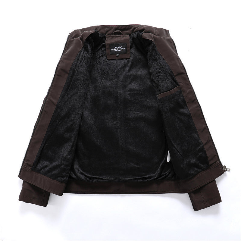 Vestes en cuir PU pour hommes, manteaux à la mode