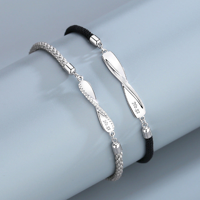 Pararmband i sterlingsilver för män och kvinnor
