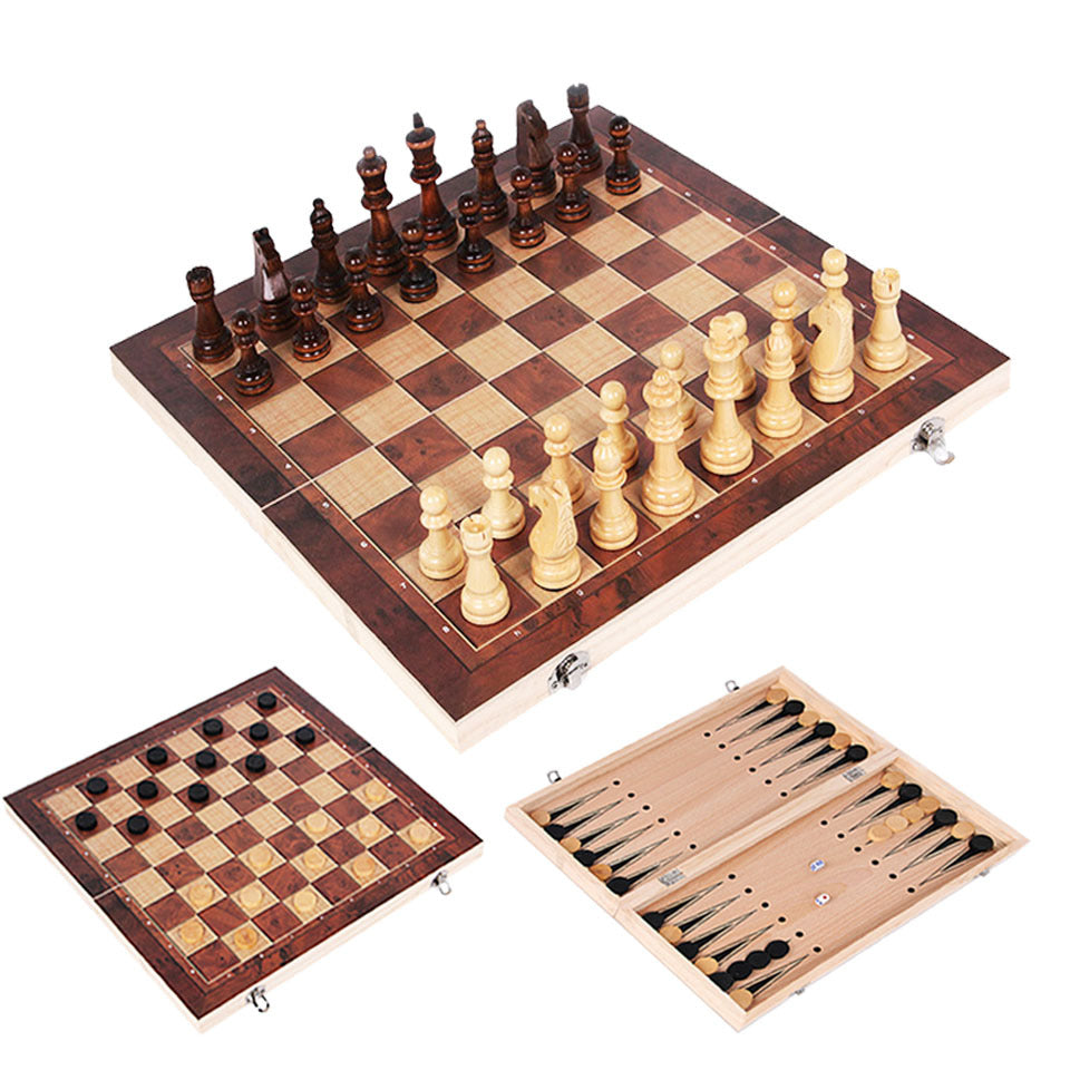 Holiday Entertainment: 3 in 1 Backgammon Chess Set