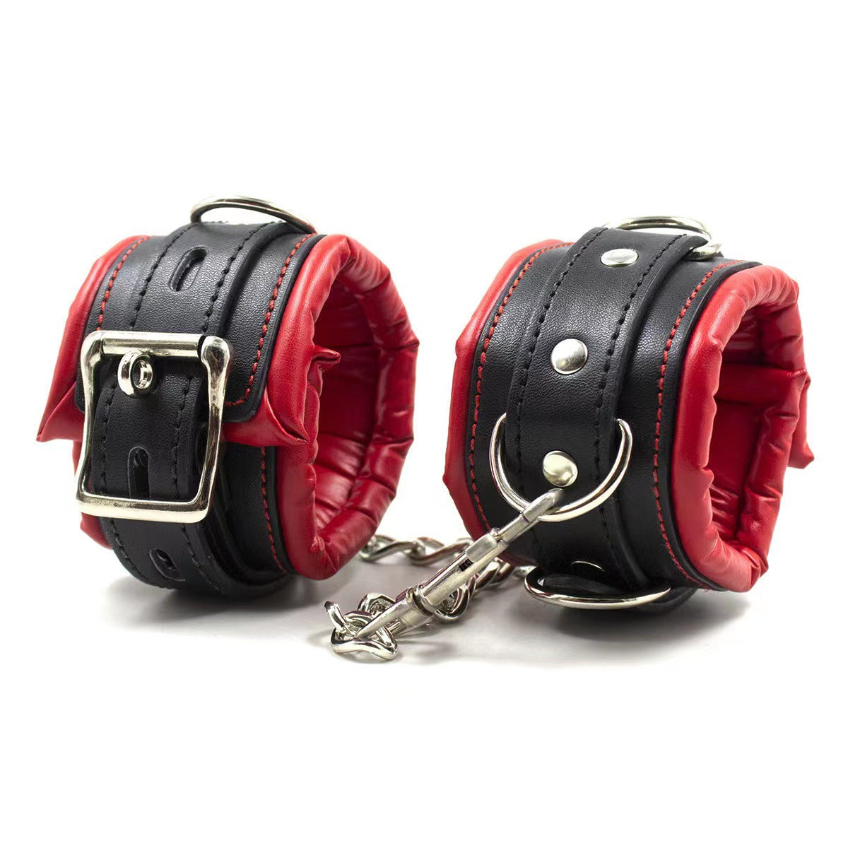 Metall med kedja Mjuk svamp Svart Röd Ankelarmband