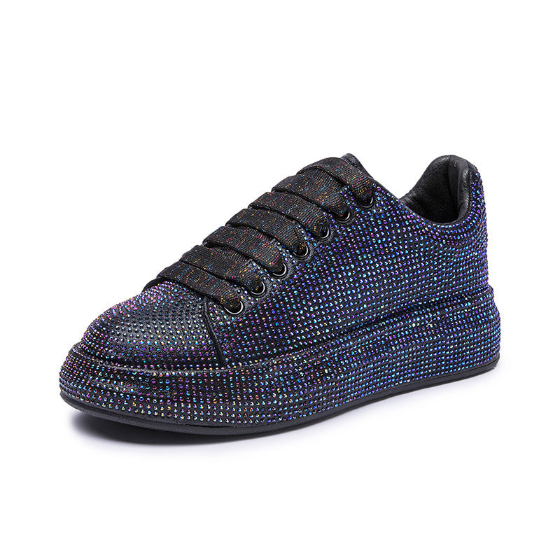 Skor Dam Sport White Shine med Rhinestone Skor