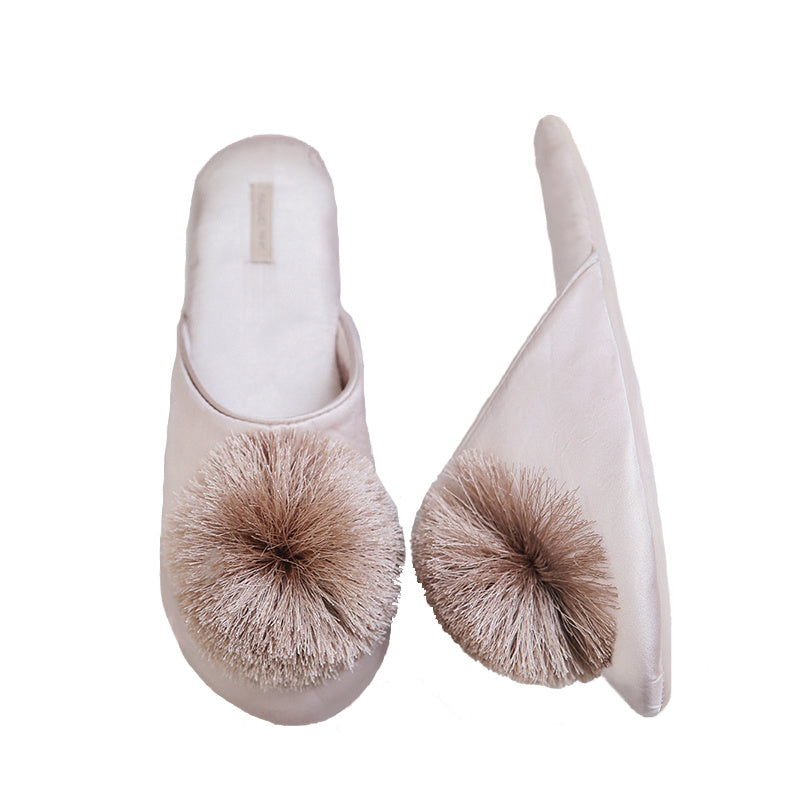 Embroidered Home Shoes Silent Antiskid Four Seasons Women\'s Cotton Slippers