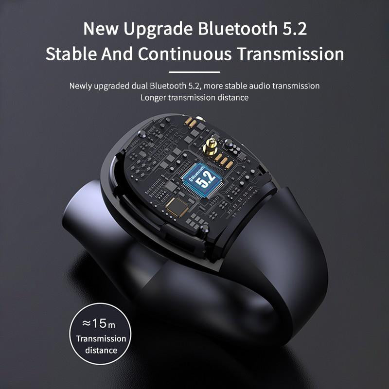 Öronklämma Benledningshörlurar Bluetooth-kompatibla 5.2 HIFI Trådlösa Hörlurar Touch Handsfree Sport Brusreducerande Headset Med Mikrofon