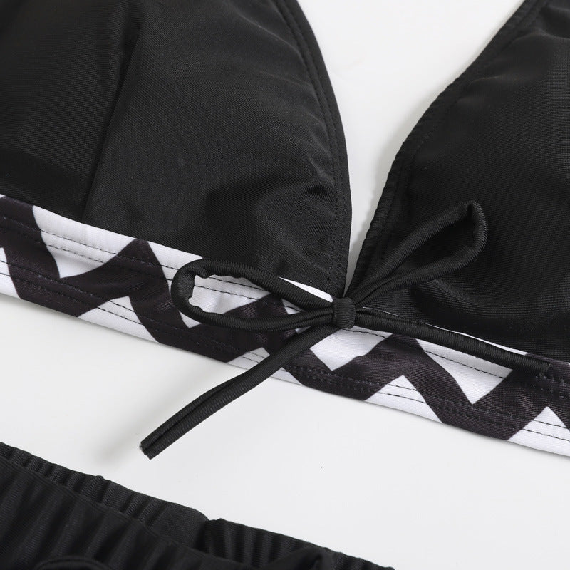 Zigzag Print Dam Badkläder Bikini
