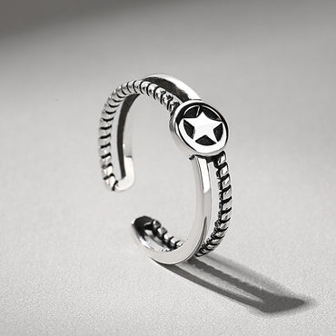 Bagues empilables combinées en argent sterling pour hommes et femmes