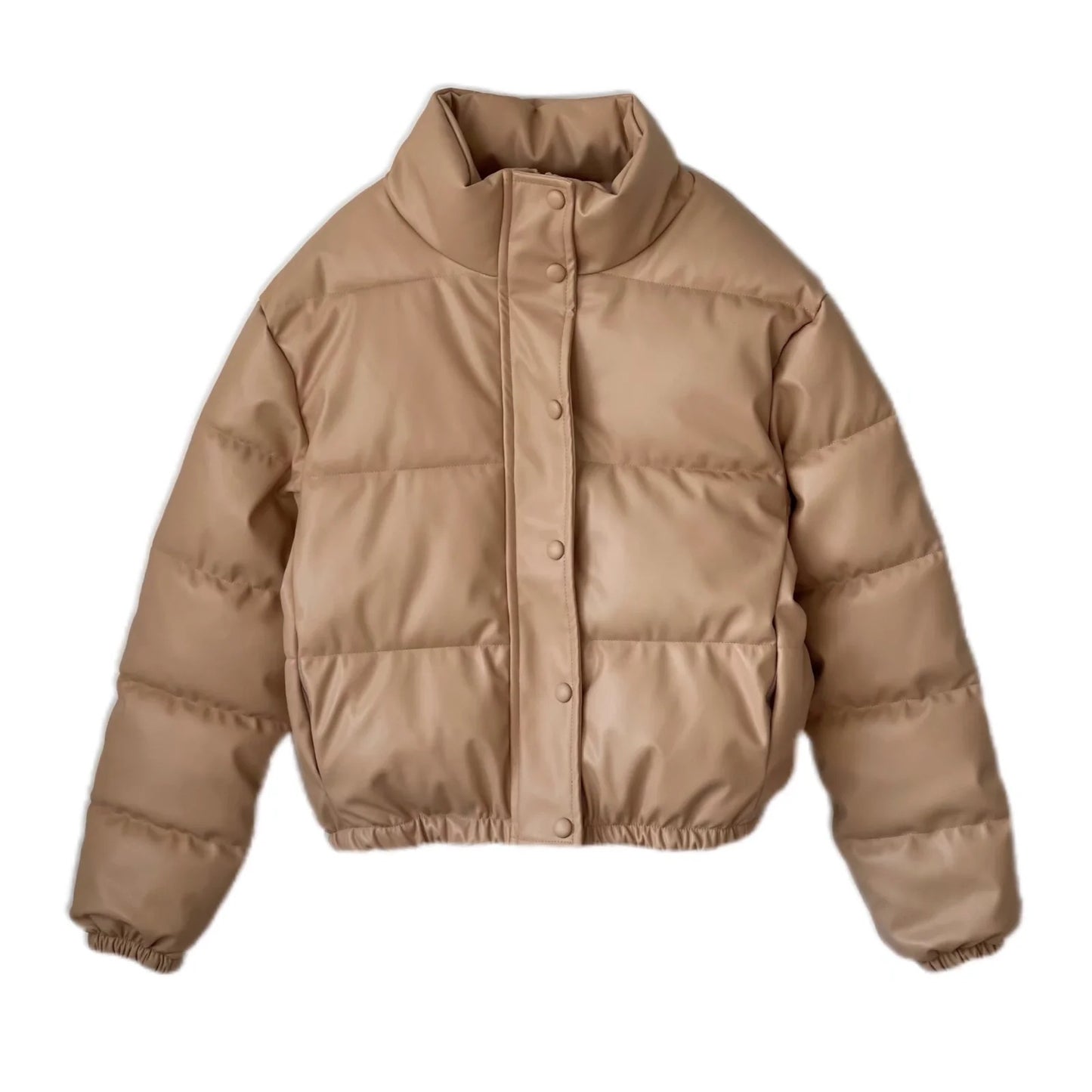 Veste en coton simili cuir