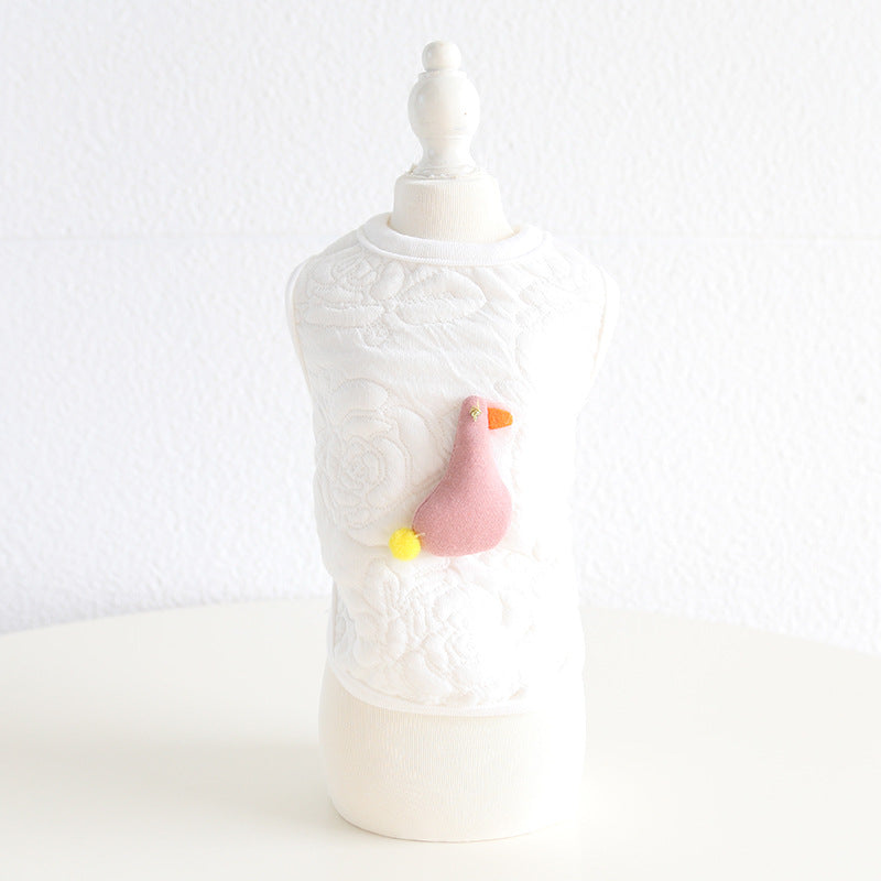 Vêtements pour chiens de lait à tête d'animal à carreaux à la mode