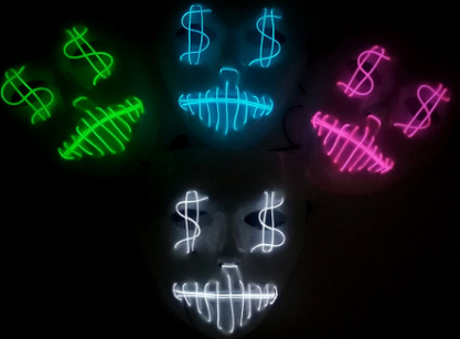 LED-partymask för amerikanska dollar
