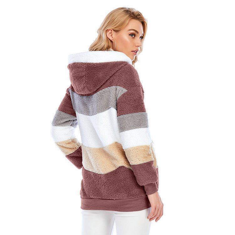 Vinter tjock varm Teddy Coat Kvinna revers Long bras moelleux cheveux falska päls Jack ou Kvinnliga knappar Fickor blixtlås Overcog et